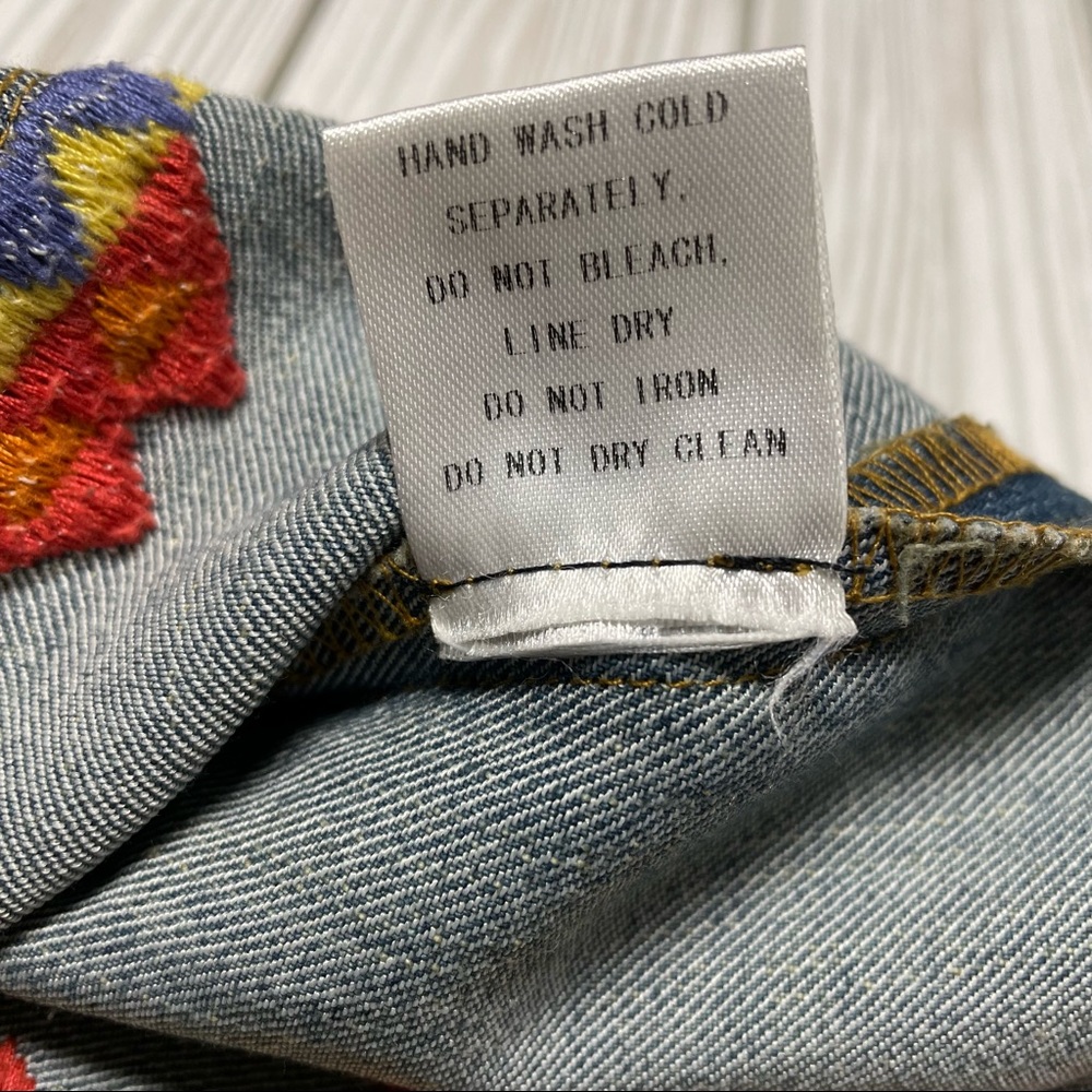 Signature8 Aztec embroidery denim skirt - Picture 5 of 10